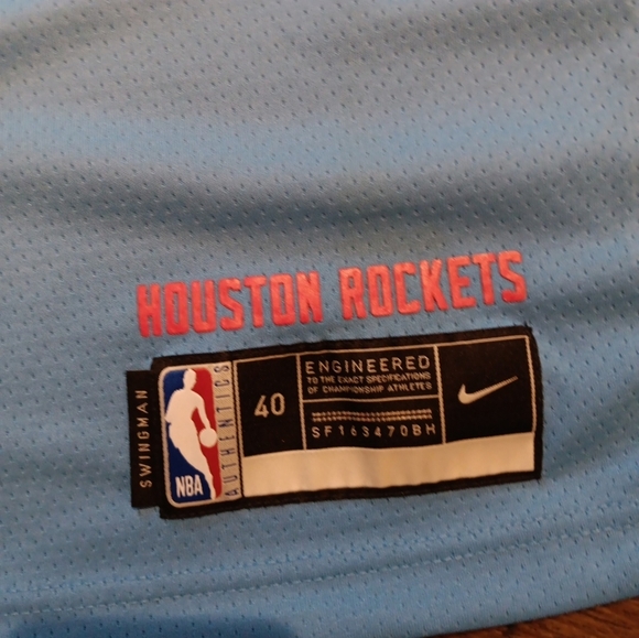 Nike Houston Rockets Russell Westbrook H-Town City Edition Jersey Blue Sz Small - Picture 3 of 5